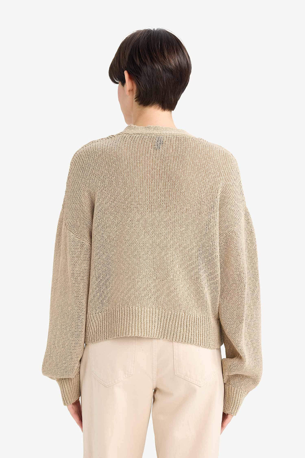 Relax Fit V-Neck Buttoned Knit Cardigan