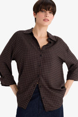 Regular Fit Plaid Flannel Long-Sleeve Shirt