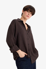 Regular Fit Plaid Flannel Long-Sleeve Shirt