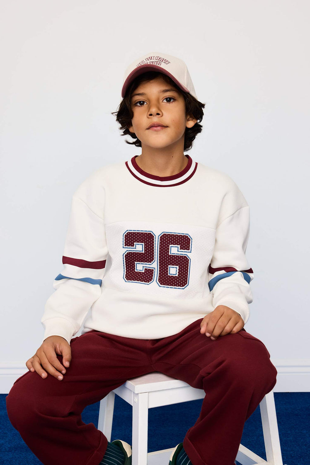 Boys Crew Neck Printed Sweatshirt with Soft Fleece Lining
