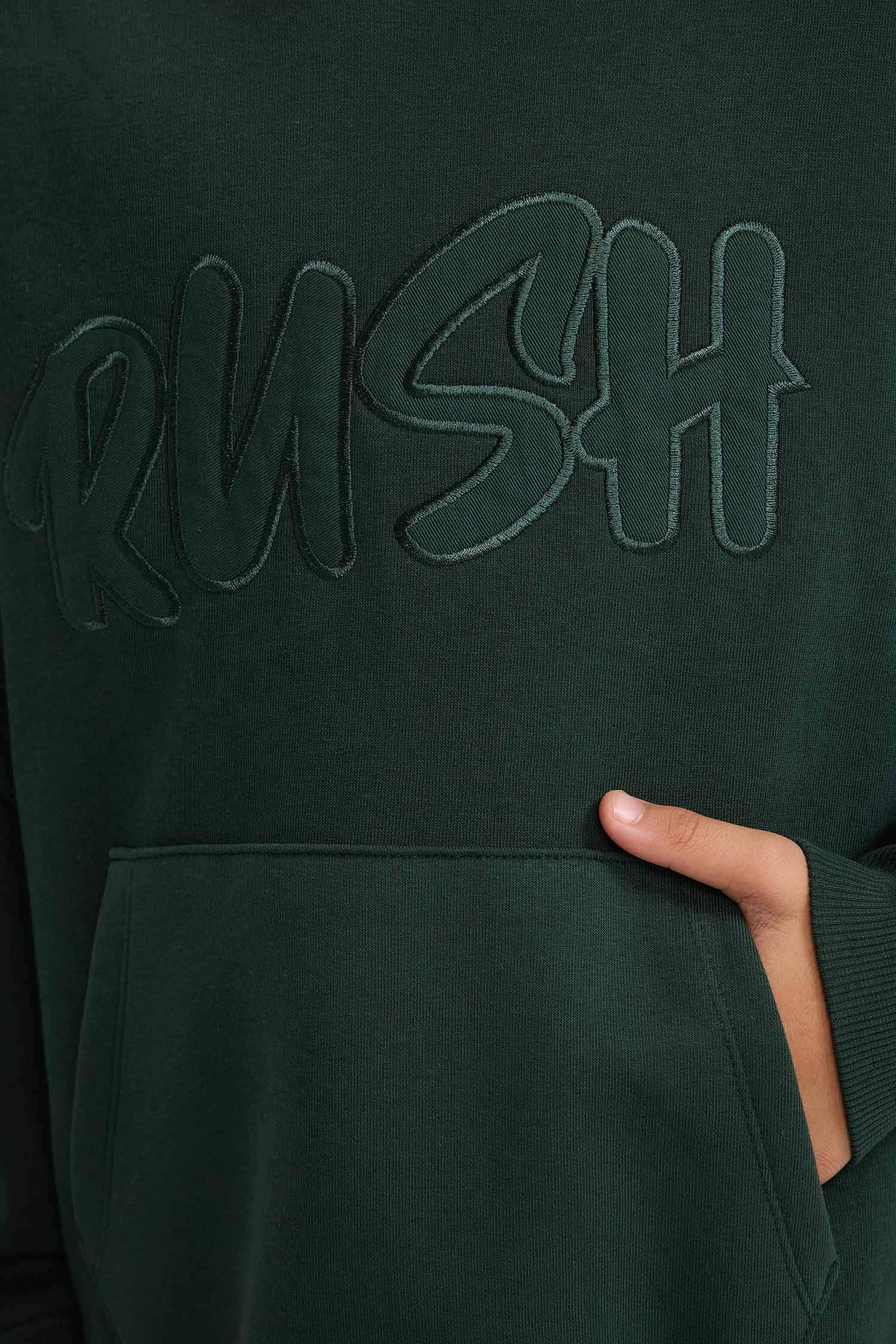 Boys Oversize, Wide Fit, Hooded, Printed Sweatshirt with Soft, Fleece Lining