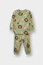 Baby Boy Pajama Set Safari Print Long-Sleeved Cotton Top and Long Bottoms