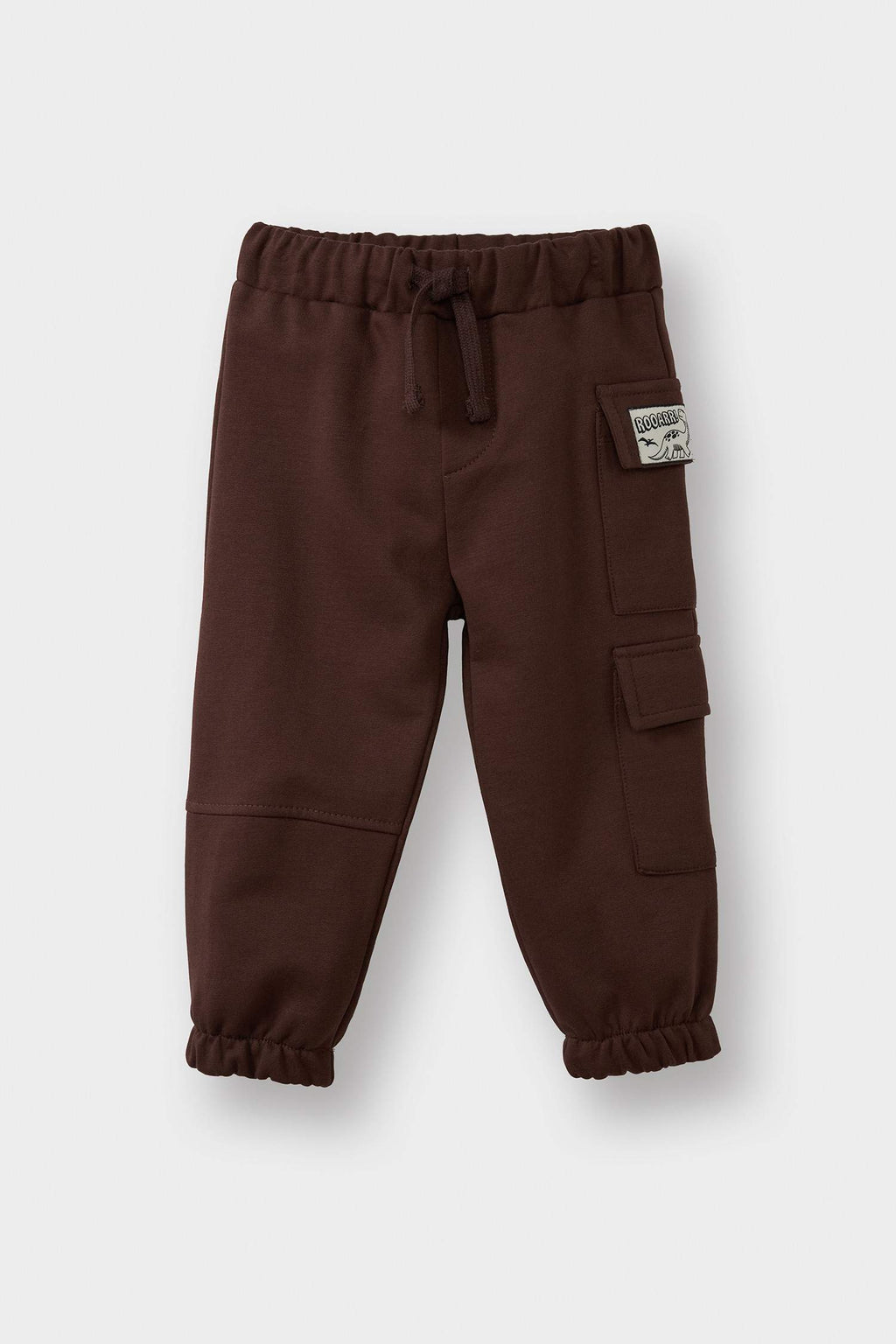 Baby Boy Sweatpants with Woven Label and Elastic Waistband