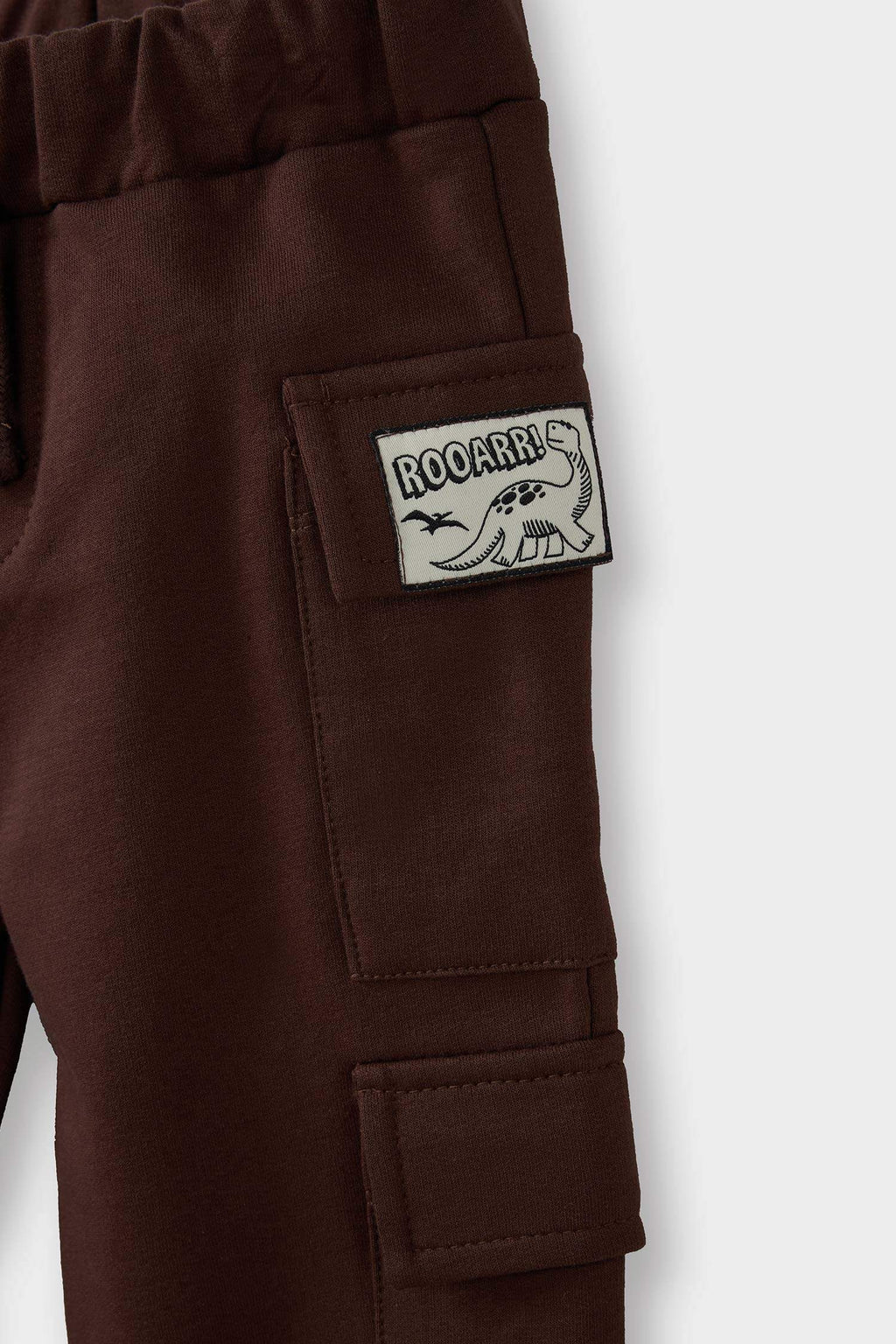 Baby Boy Sweatpants with Woven Label and Elastic Waistband