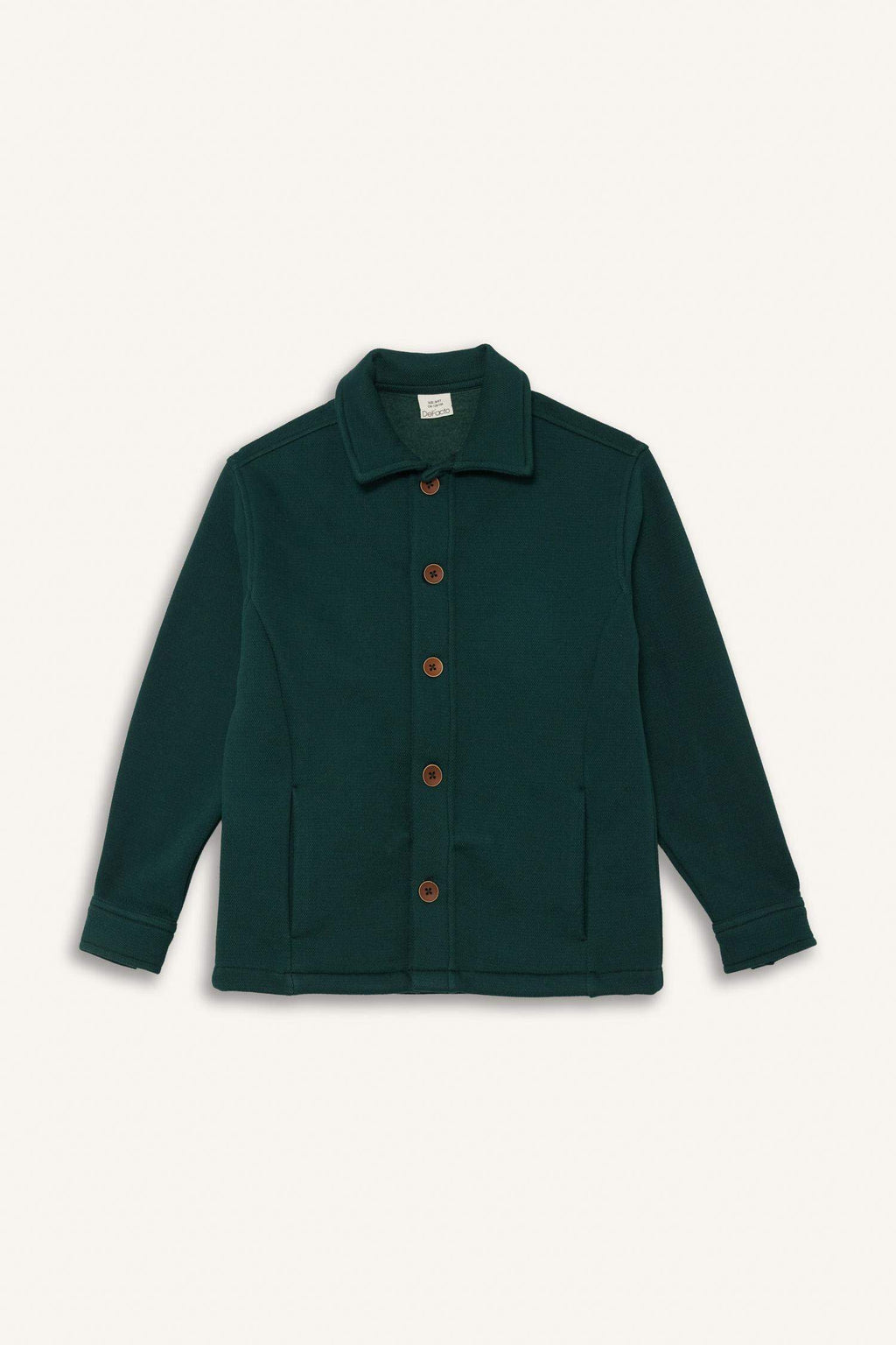 Boys Shirt Collar Buttoned Cardigan