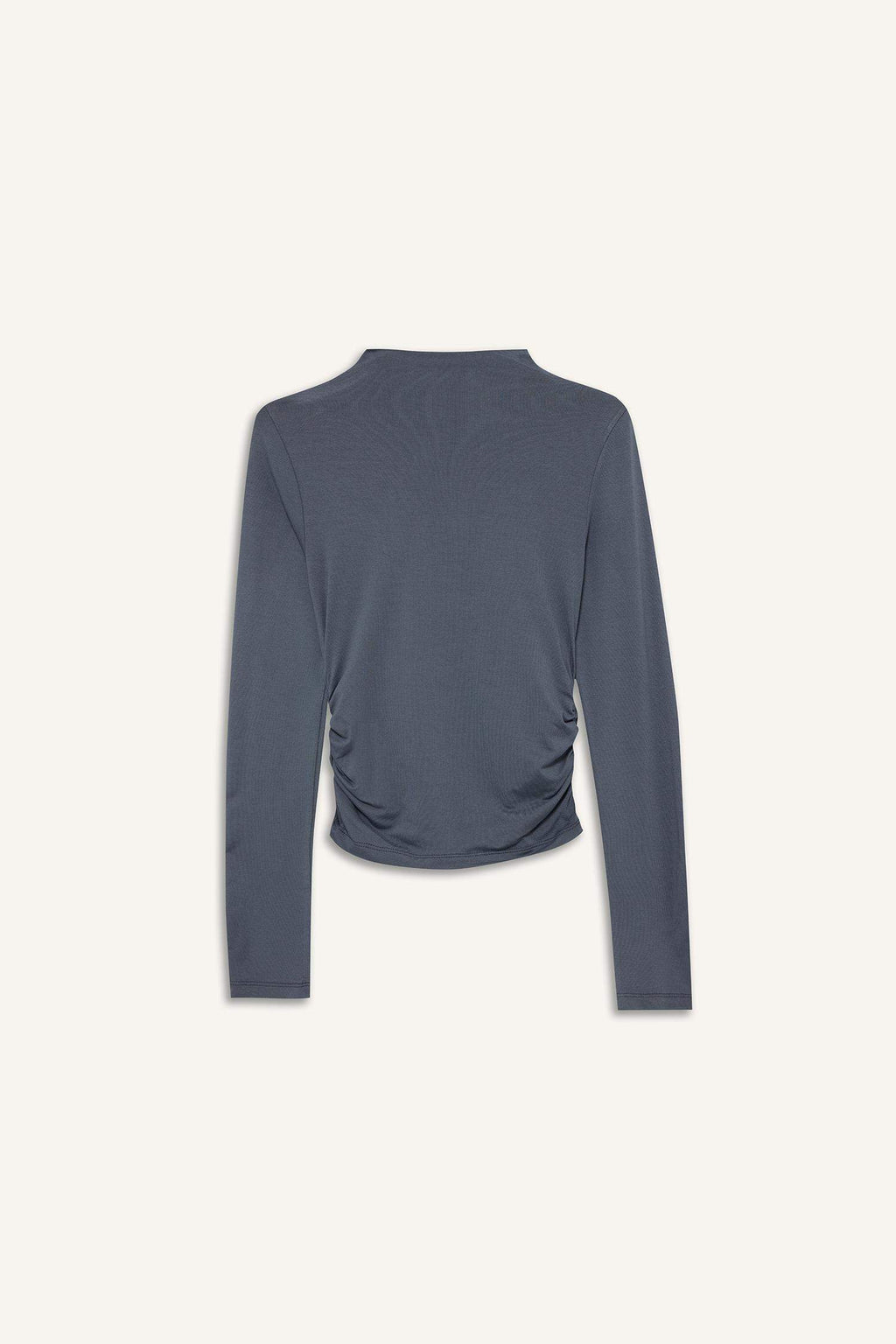 Fitted Half Turtleneck Long Sleeve Blouse