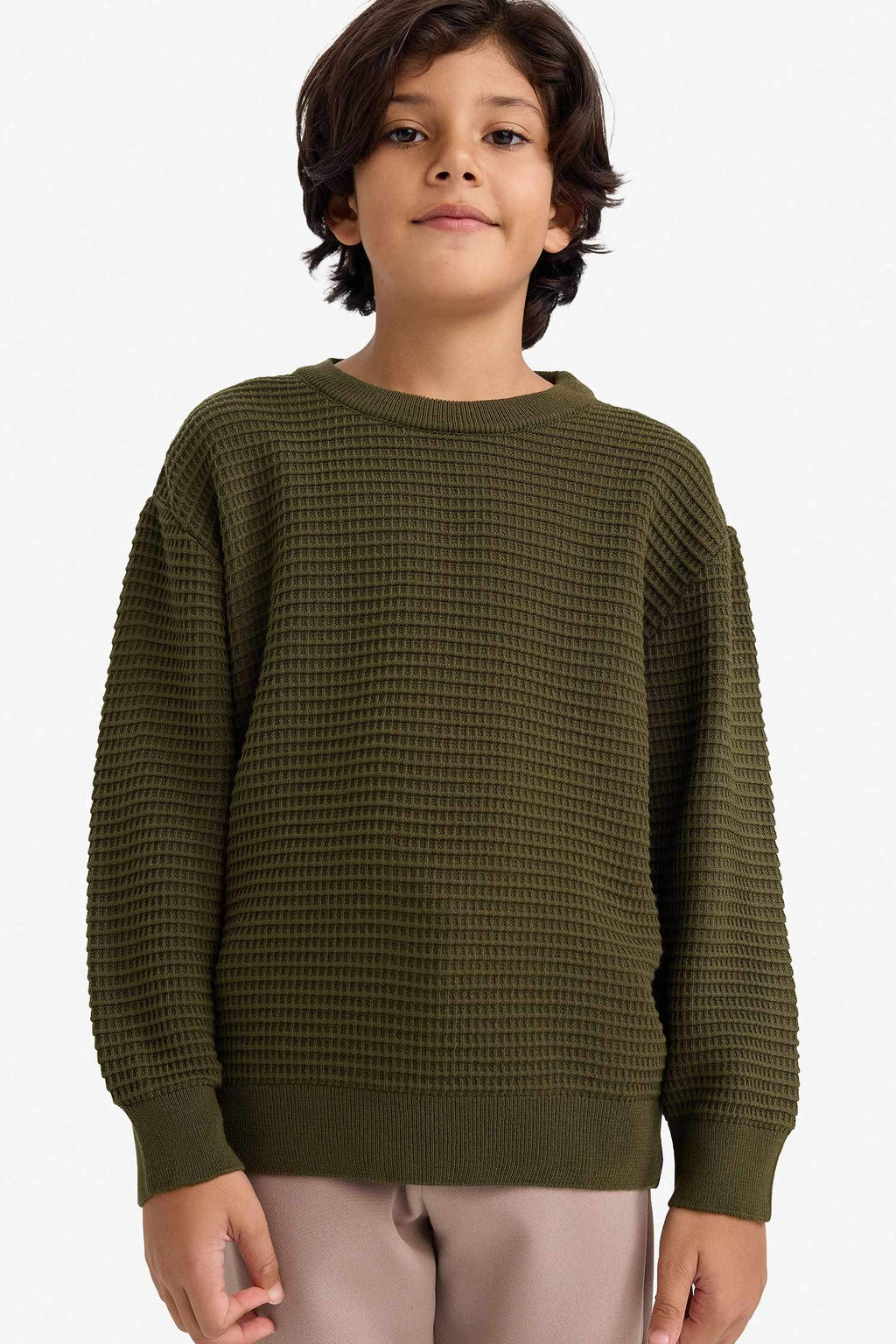 Boys Crew Neck Knitted Sweater