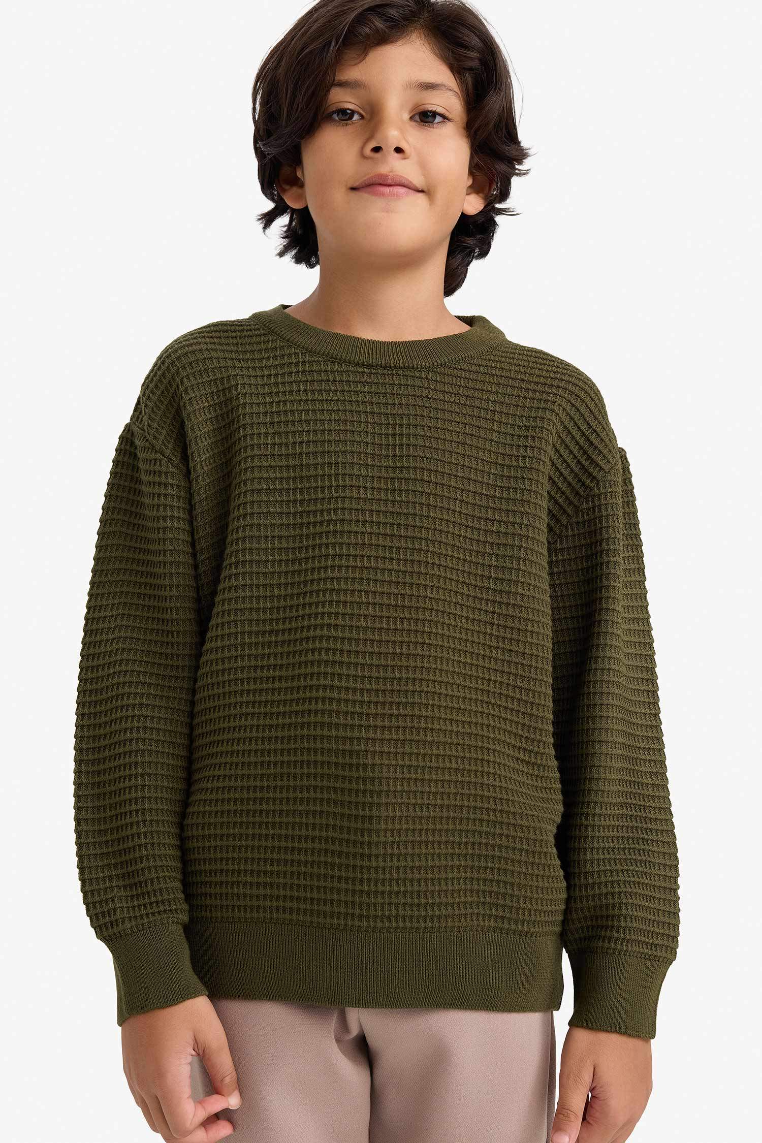 Boys Crew Neck Knitted Sweater
