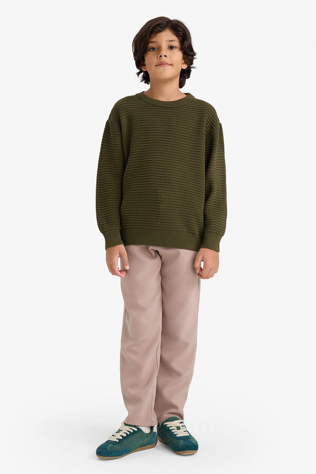 Boys Crew Neck Knitted Sweater Main Image