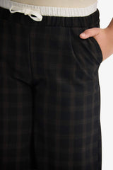 Girls Wide Leg Short-Leg Poplin Pants