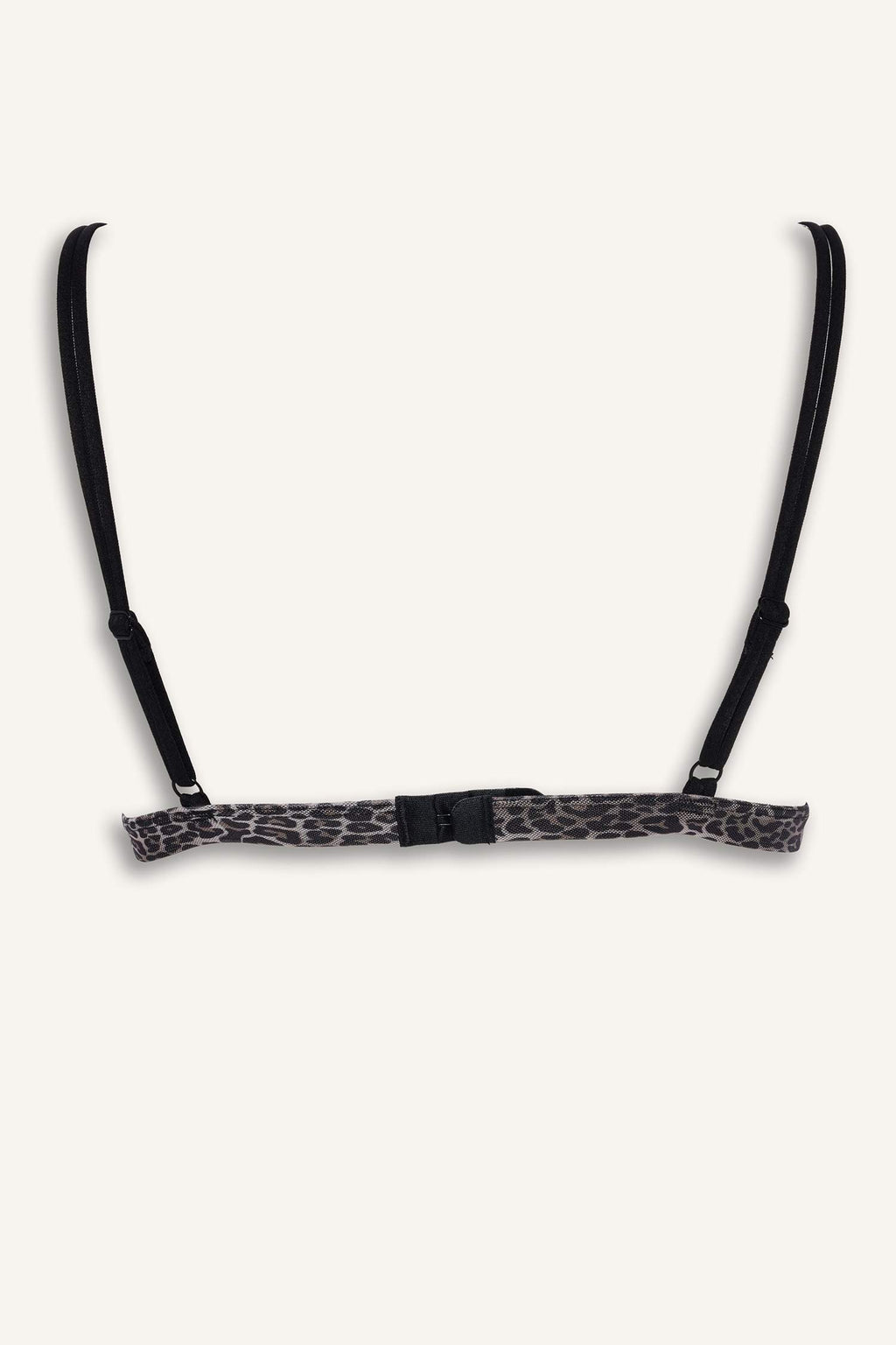 Leopard Print Tulle Unpadded, Wire-Free Triangle Bra