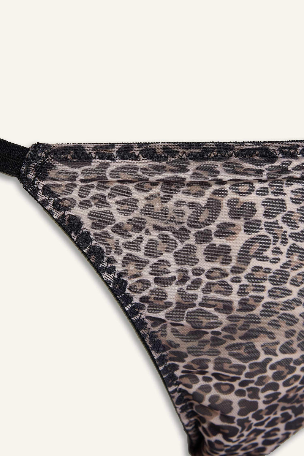 Leopard Print Tulle Brazilian Panties