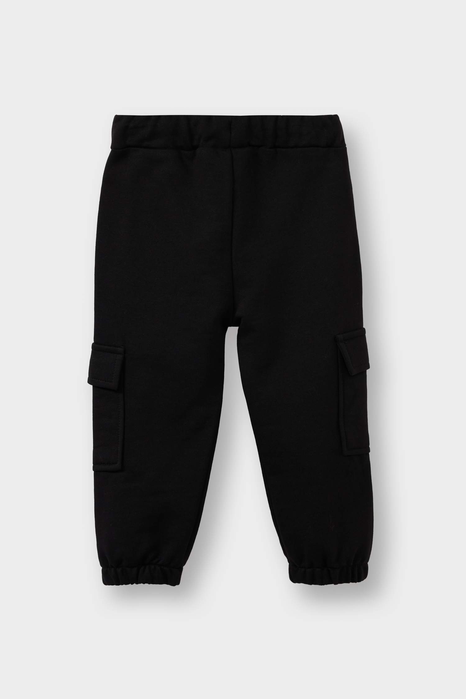 Baby Boy Sweatpants with Woven Label and Elastic Waistband