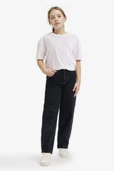 Girls Baggy Fit Wide Leg Jeans