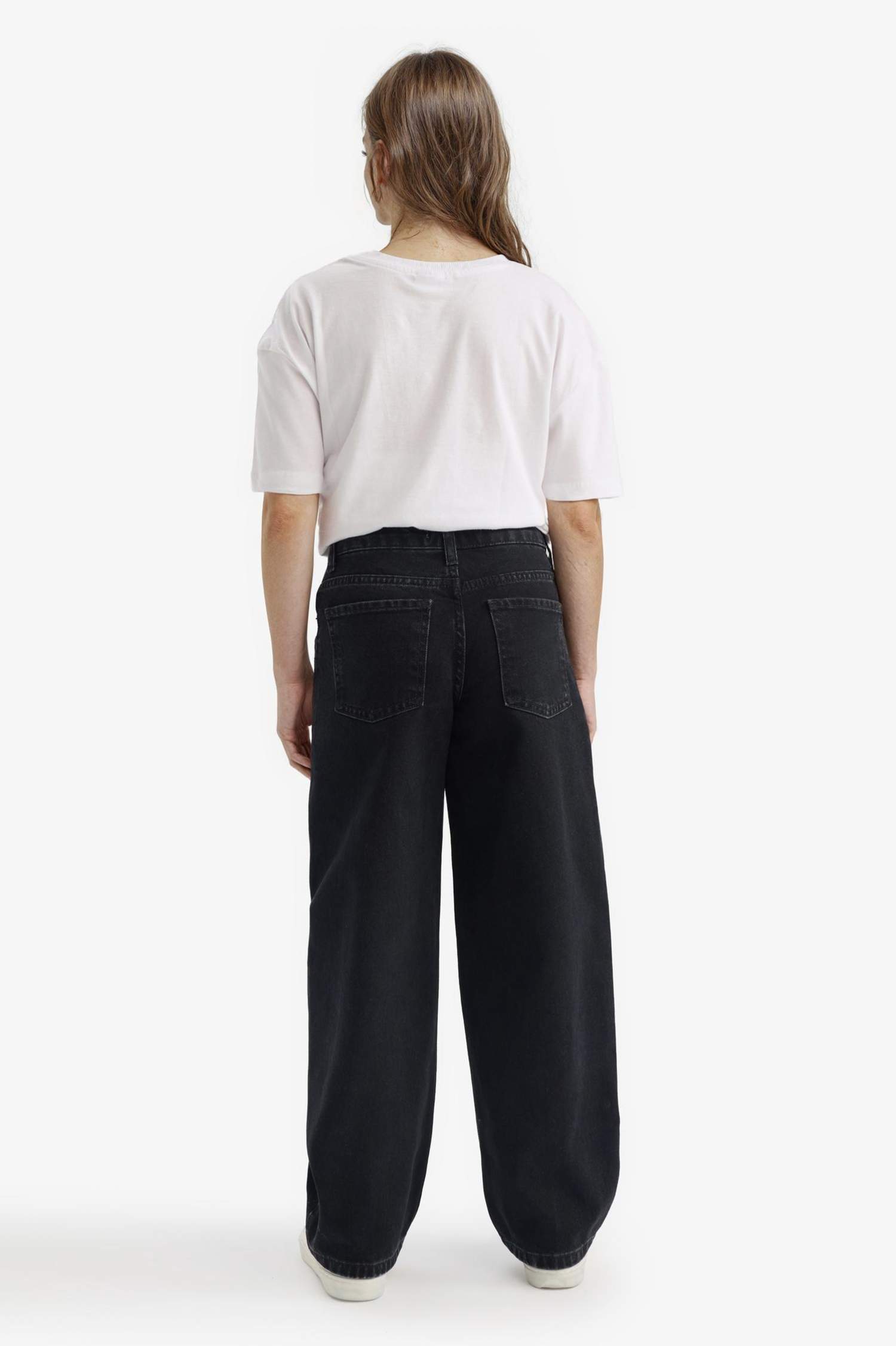 Girls Baggy Fit Wide Leg Jeans