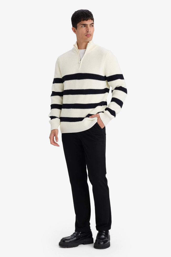 Regular Fit Straight Leg Trousers with Pockets Main Image