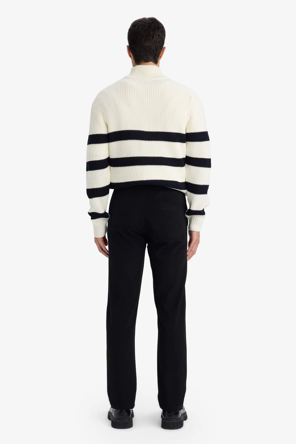 Regular Fit Straight Leg Trousers with Pockets