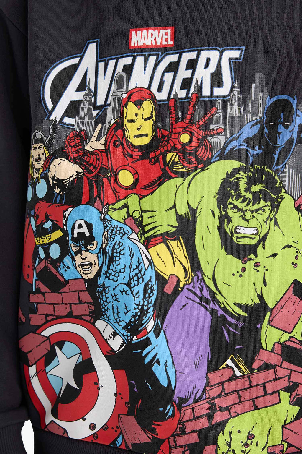 Boys Marvel Avengers Hooded Sweatshirt with Soft Fleece Lining