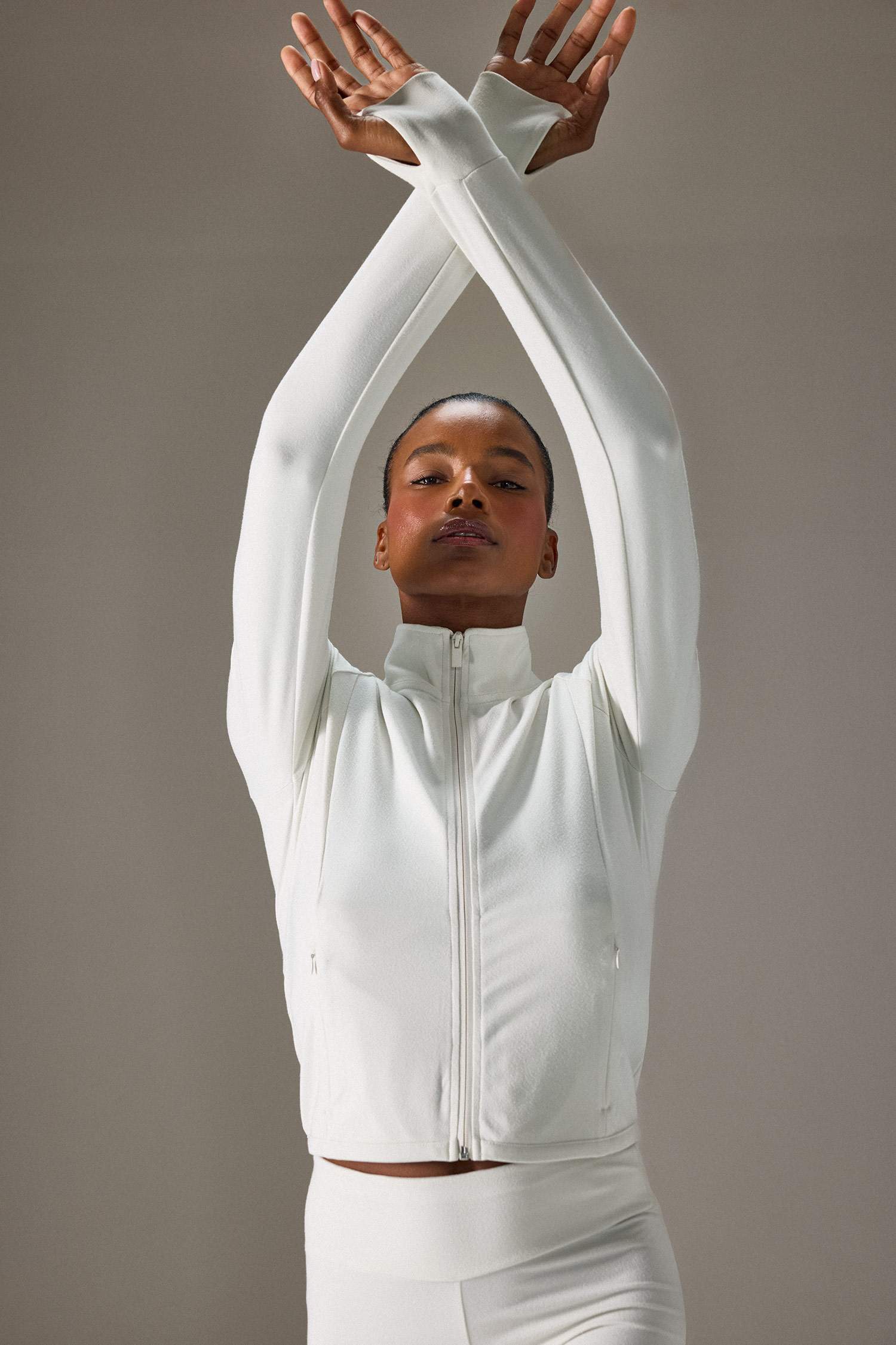 Slim Fit, Narrow Cut, High Collar, Soft Fleece Lined Cardigan