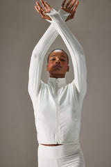 Slim Fit, Narrow Cut, High Collar, Soft Fleece Lined Cardigan