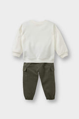 Baby Boy 2-Piece Set: Printed Sweatshirt and Pants