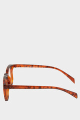 Womens Blue Lens Blue Leopard Frame Glasses