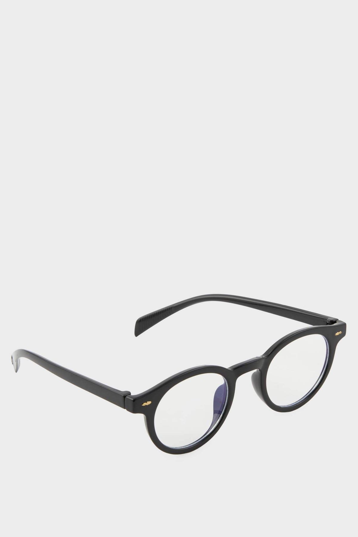 Womens Blue Lens Black Frame Glasses