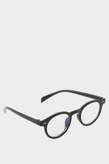 Womens Blue Lens Black Frame Glasses