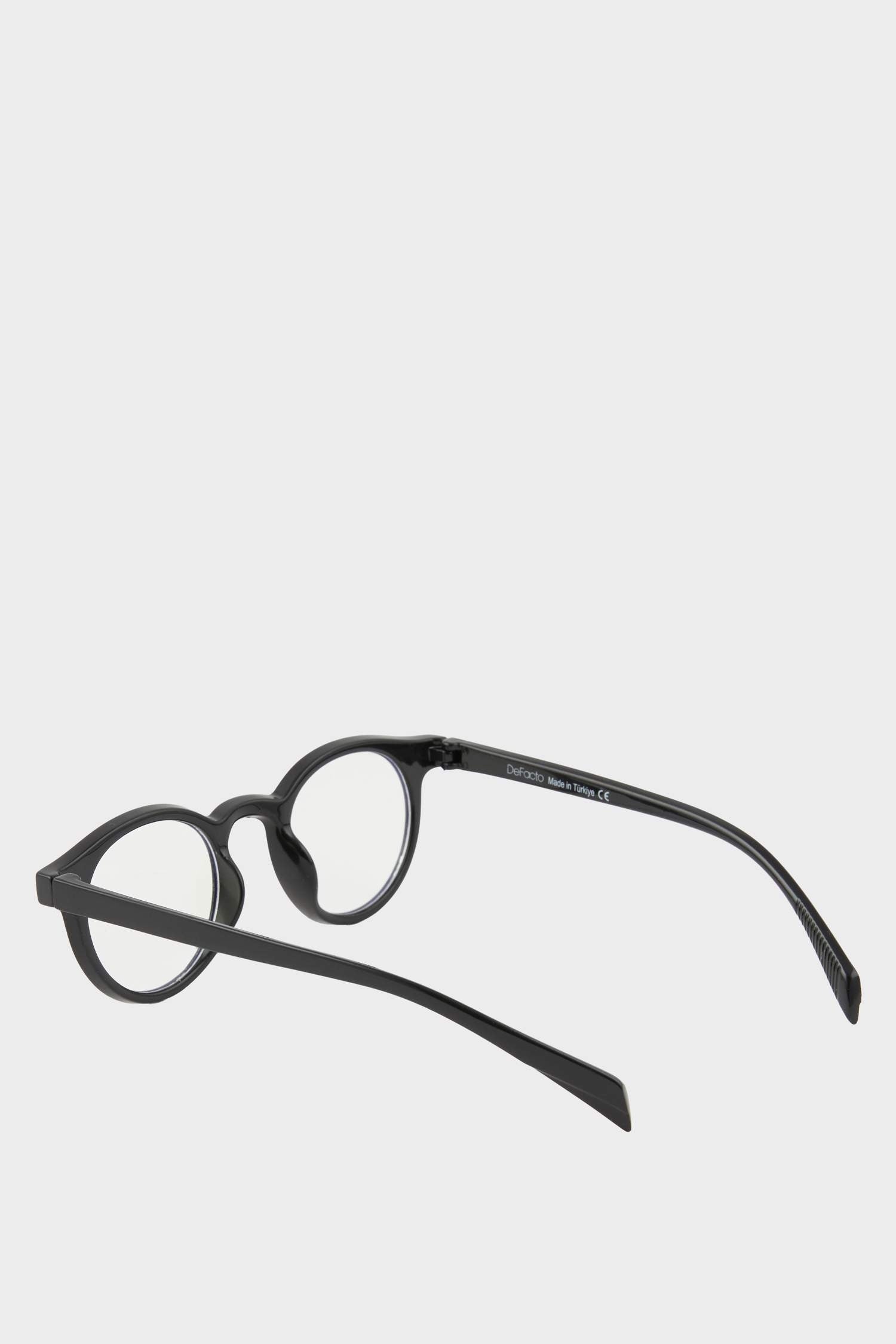 Womens Blue Lens Black Frame Glasses