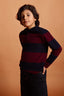 Boys Polo Collar Color Block Knit Sweater