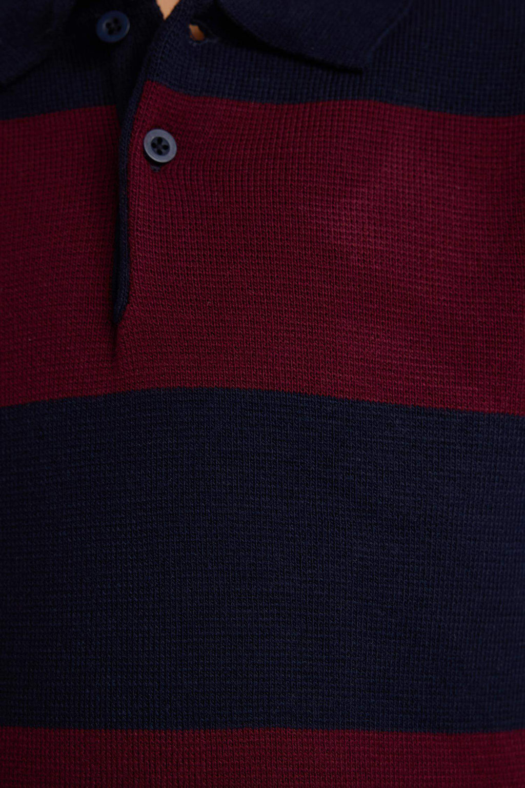 Boys Polo Collar Color Block Knit Sweater