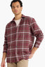 Regular Fit Polo Collar Flannel Long-Sleeve Shirt