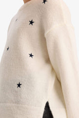 Girls Crew Neck Embroidered Sweater