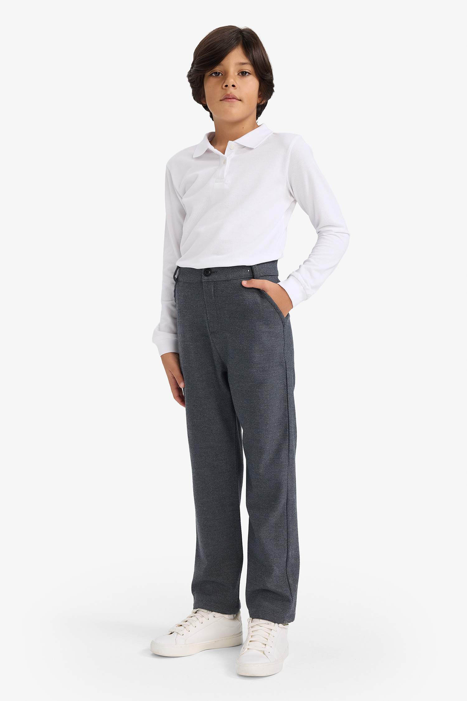 Boys Straight Leg Twill Pants