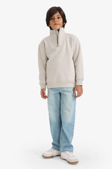 Boys Half-Zip Sweatshirt with Soft, Fleece Lining