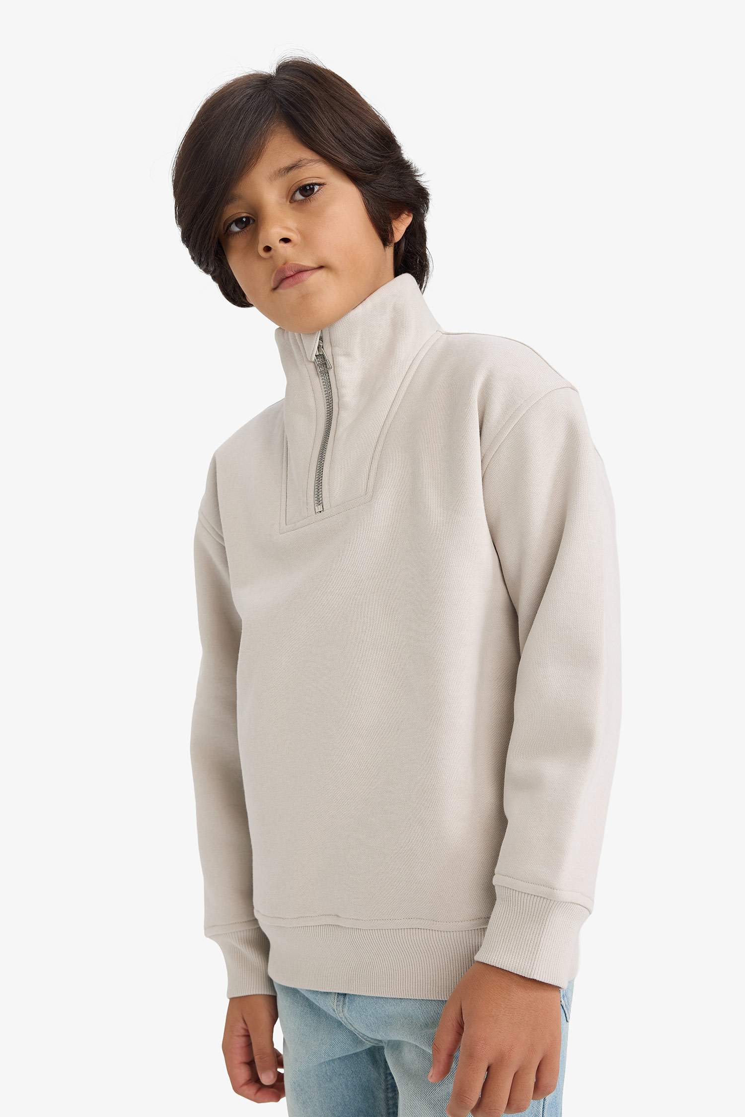 Boys Half-Zip Sweatshirt with Soft, Fleece Lining