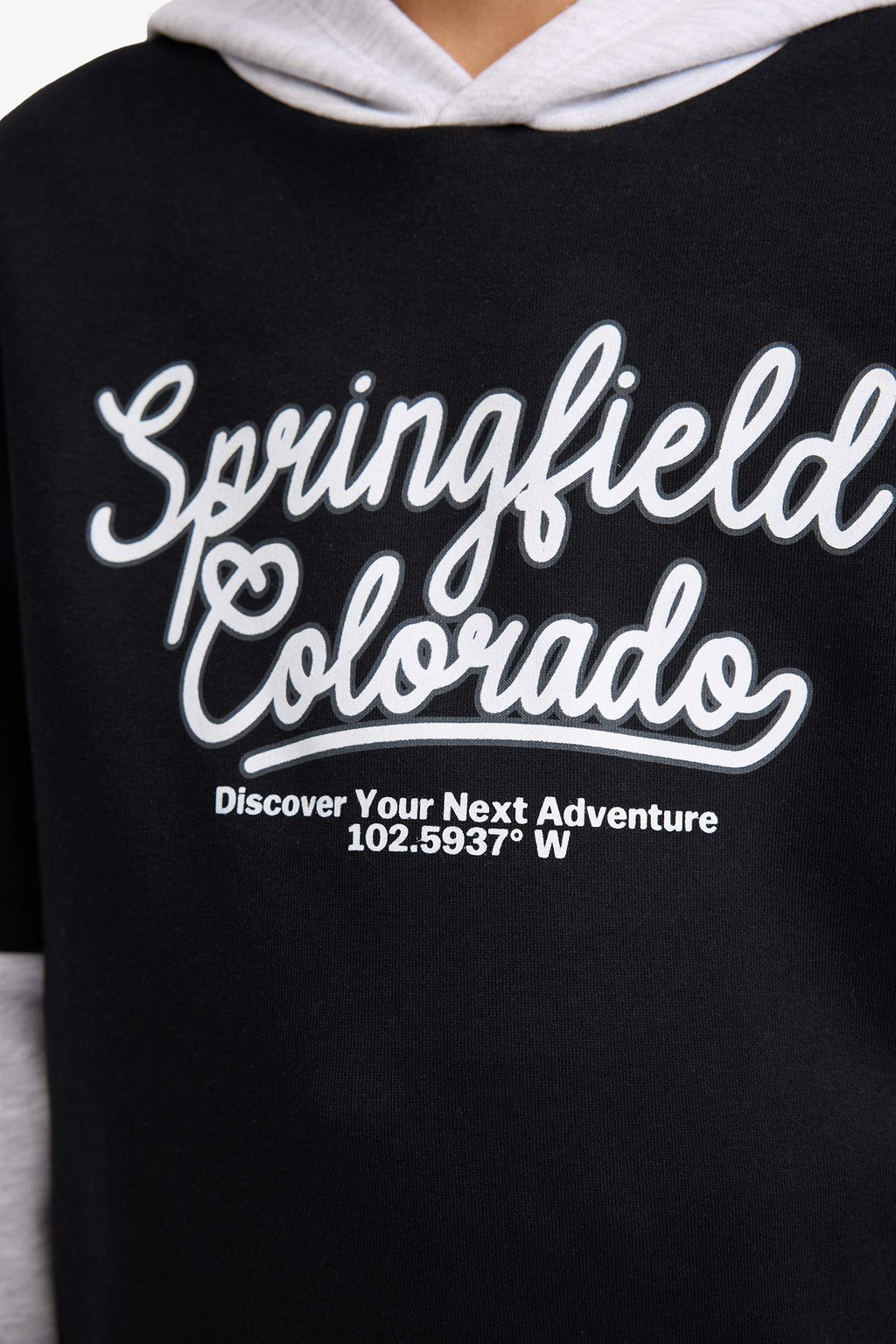 Boys Hooded Printed Sweatshirt with Soft Fleece Lining