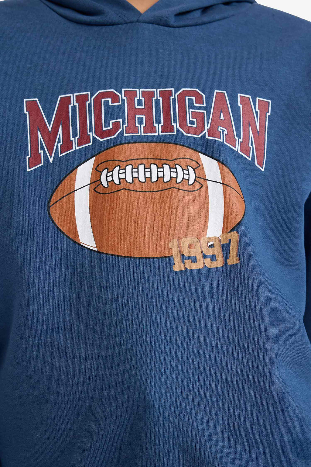 Boys Hooded Printed Sweatshirt with Soft Fleece Lining