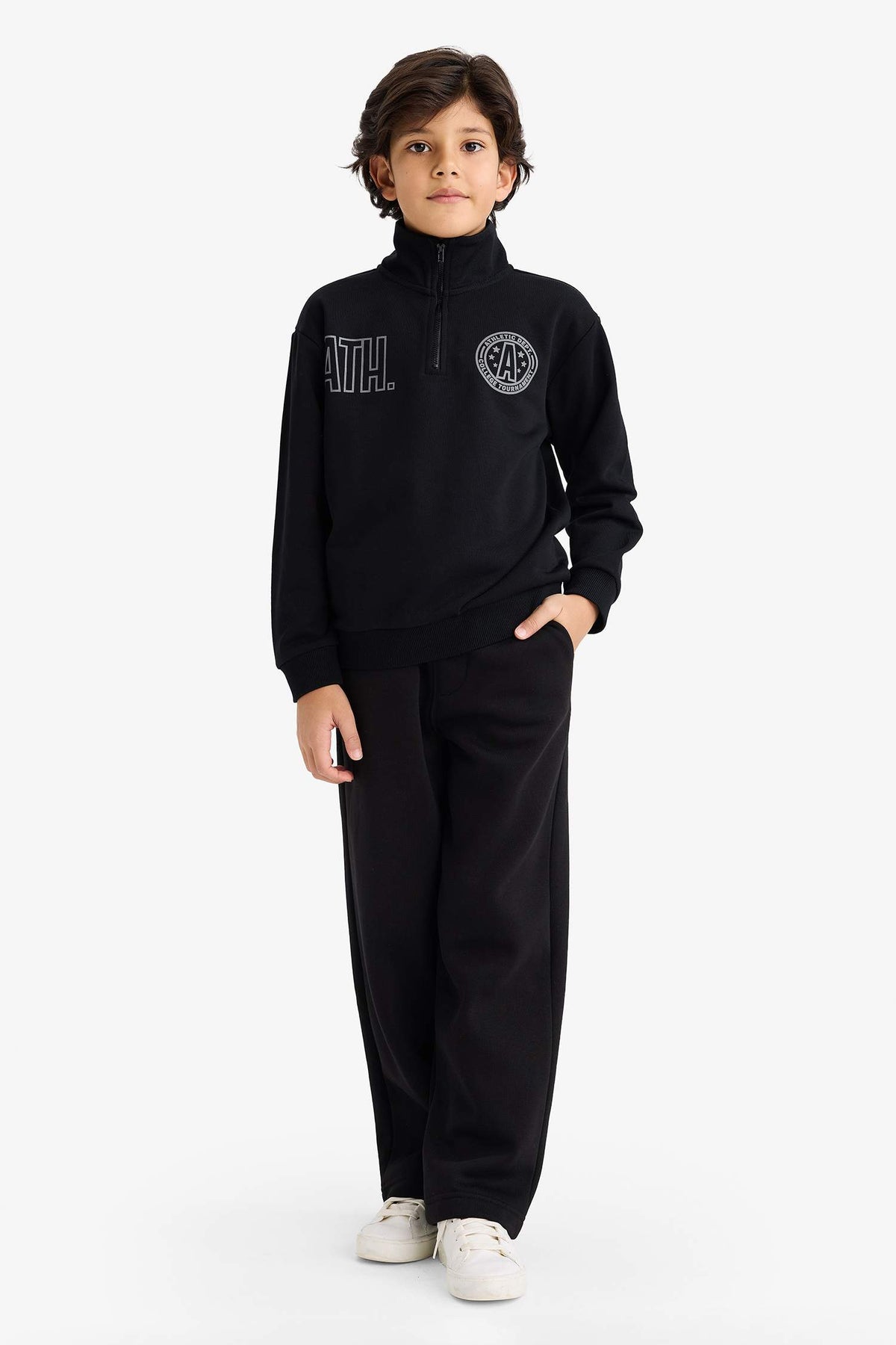 Boys Oversize Loose Fit Sweatpants with Elastic Waistband