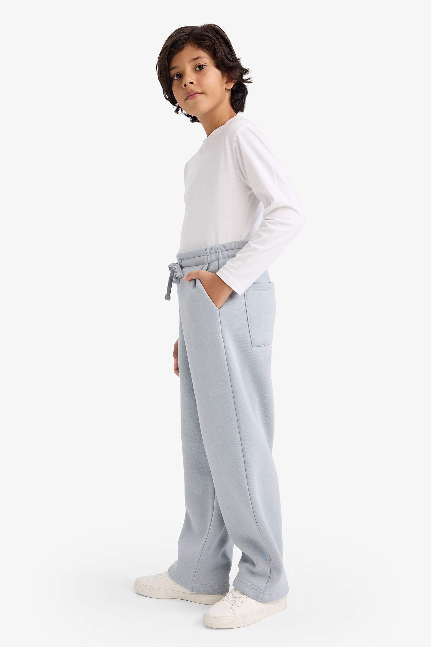 Boys Oversize Loose Fit Sweatpants with Elastic Waistband