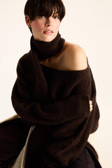 Regular Fit Boat Neck Knitted Sweater