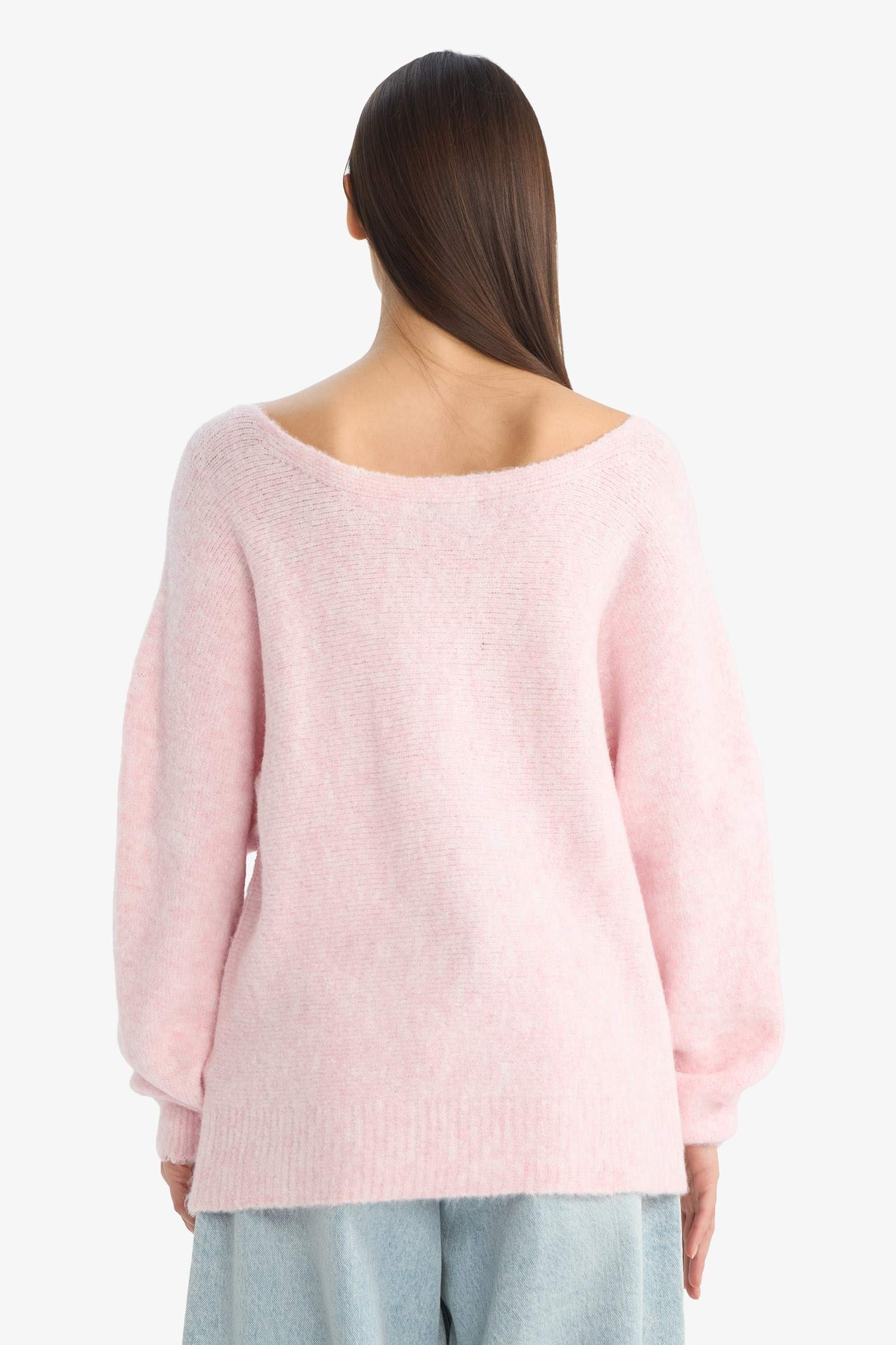 Regular Fit Boat Neck Knitted Sweater