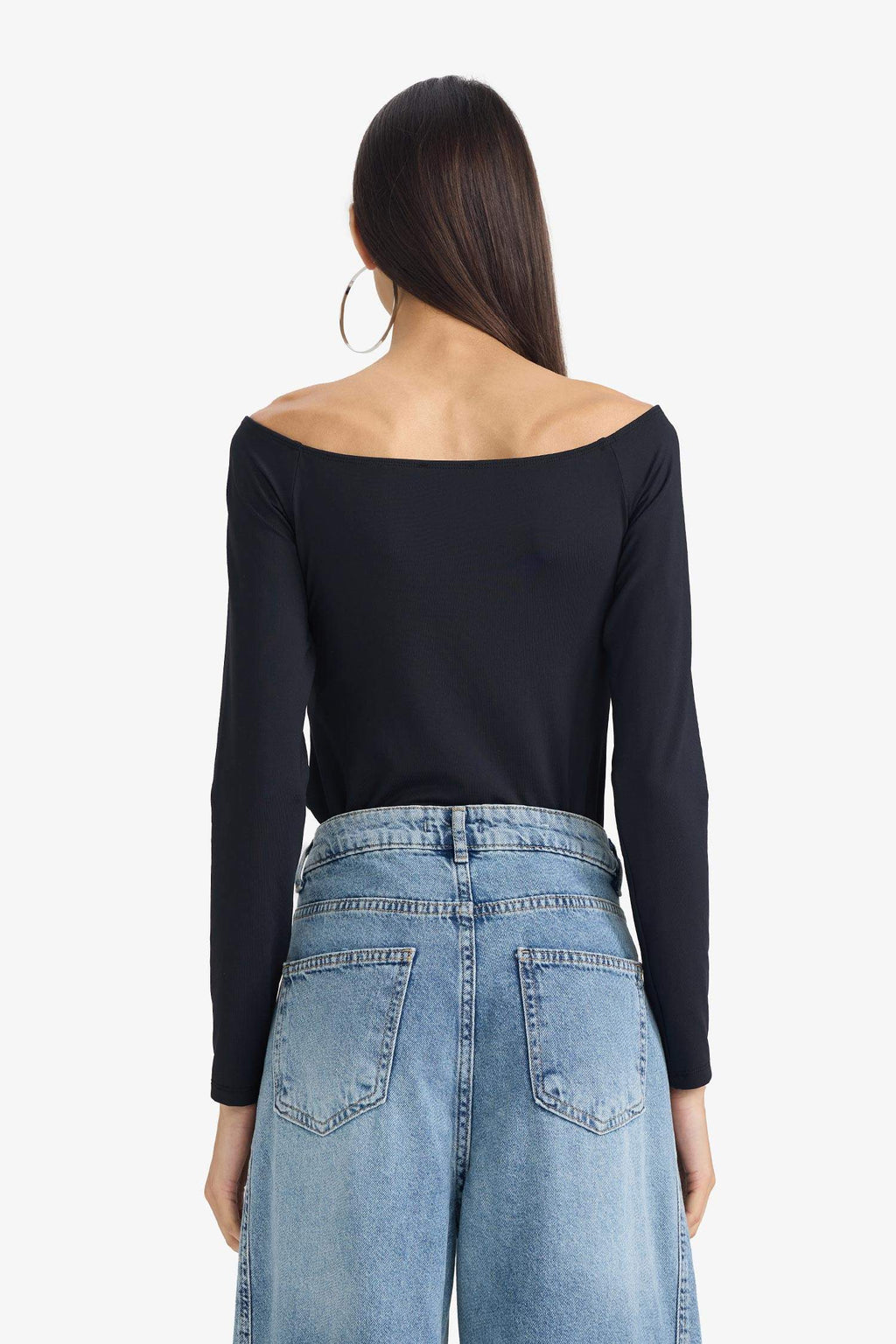 Boat Neck Long Sleeve Bodysuit