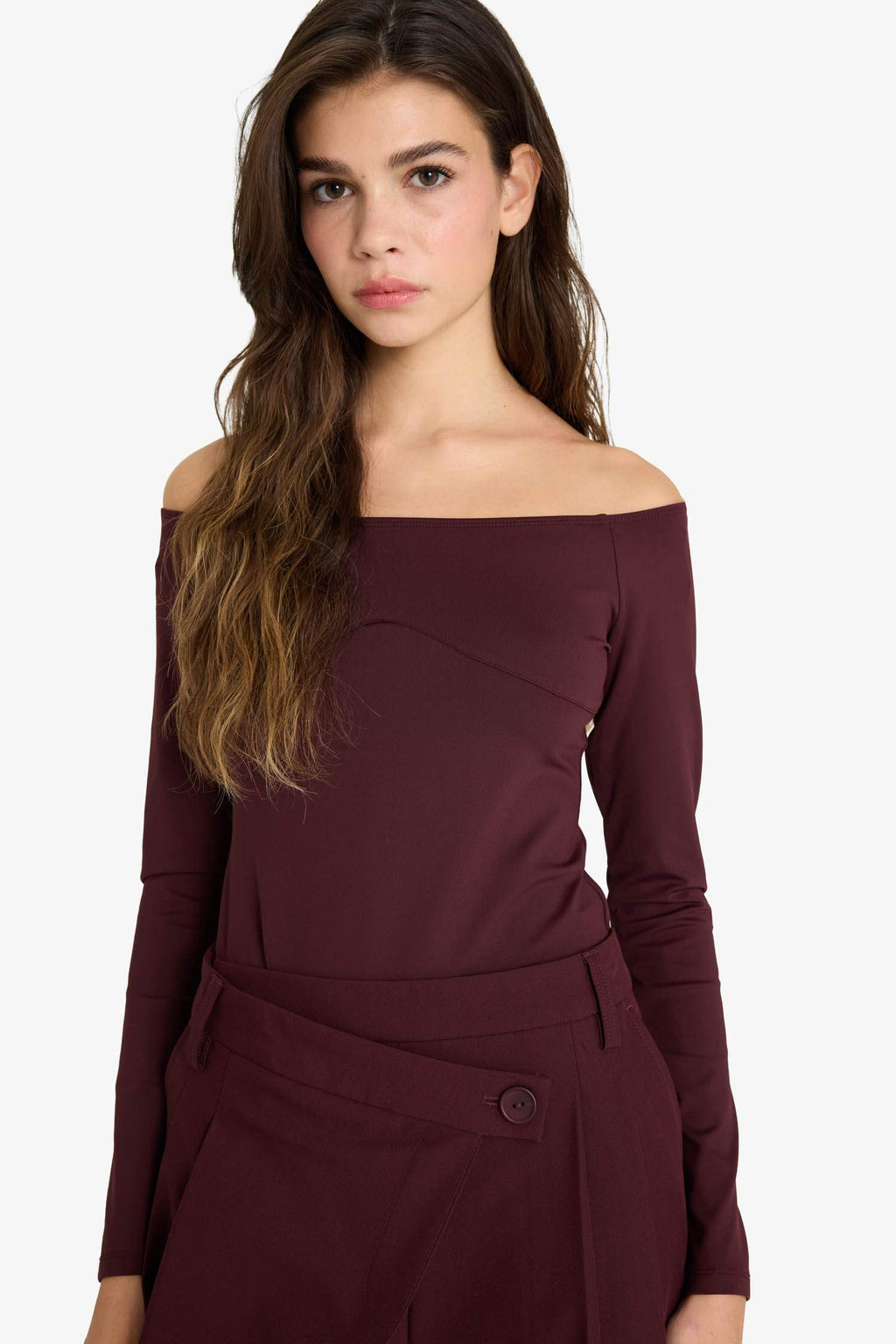 Boat Neck Long Sleeve Bodysuit