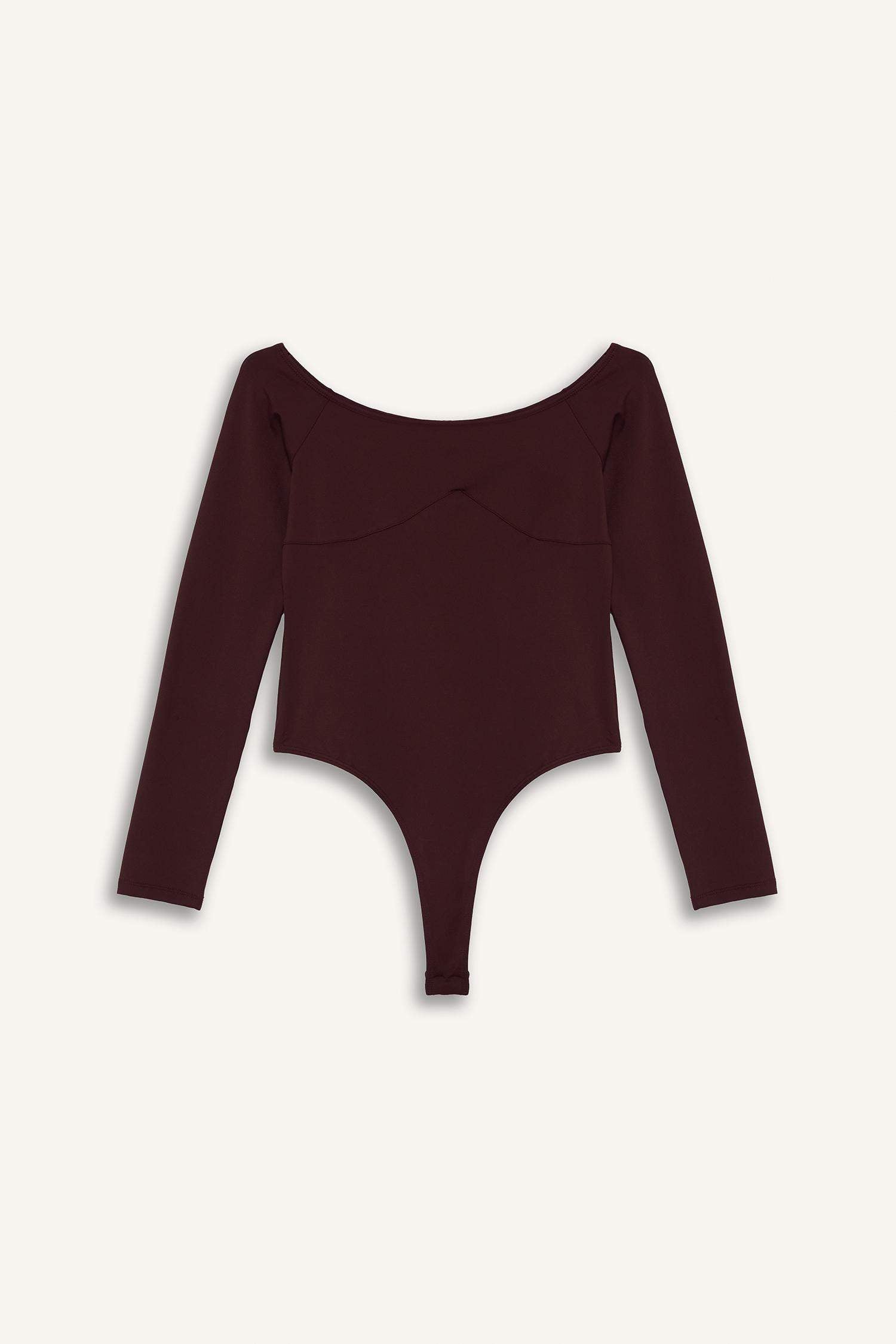 Boat Neck Long Sleeve Bodysuit