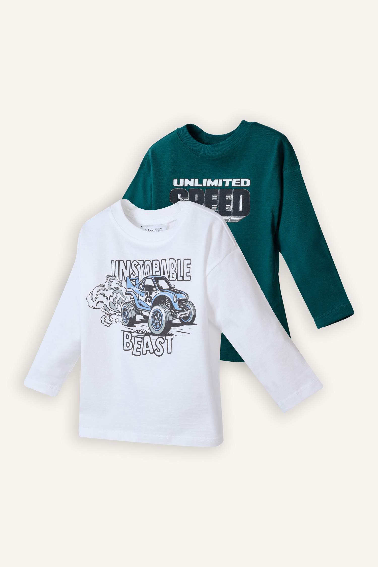 Printed 2-Pack Long-Sleeve T-Shirts For Baby Boys