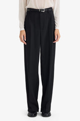 Straight Fit Trousers with Welt Pockets, Regular Waist, Standard Length