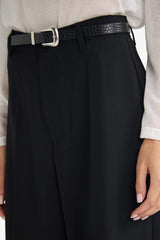 Straight Fit Trousers with Welt Pockets, Regular Waist, Standard Length
