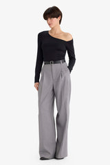 Slim Fit Narrow Cut One Shoulder Long Sleeve Bodysuit