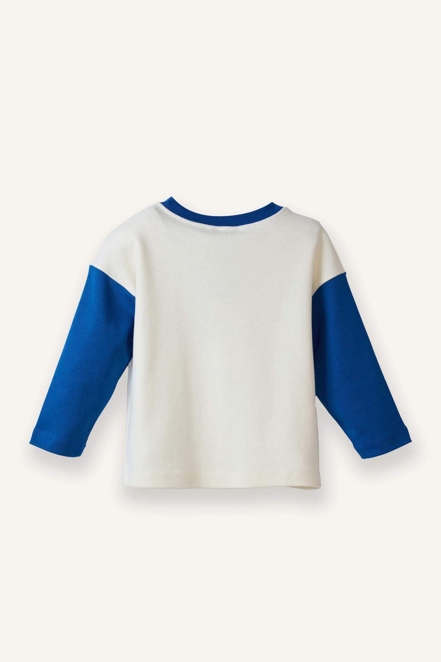 Oversize Loose Fit Crew Neck Printed Long Sleeve T-Shirt For Baby Boy